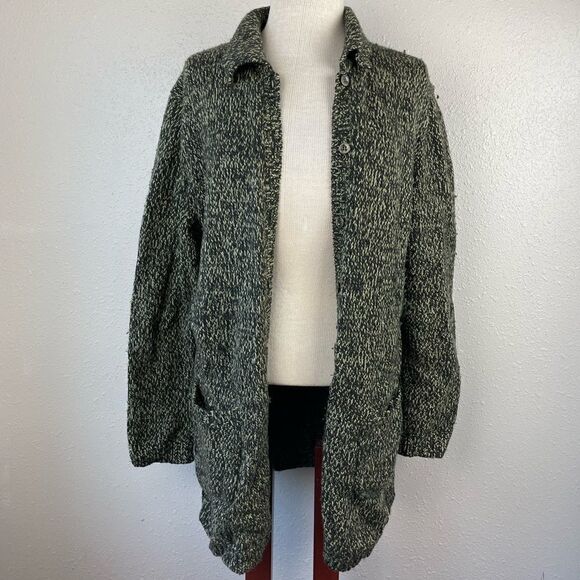 Rena Rowan Merino Wool Cardigan Sweater Size L EUC - Picture 1 of 7